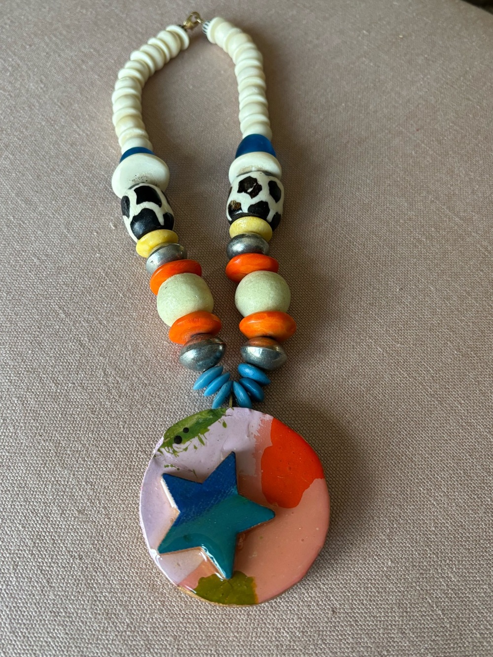 Artisan Statement Beaded Necklace